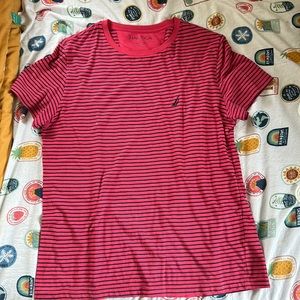 Nautica Pink Striped shirt Large